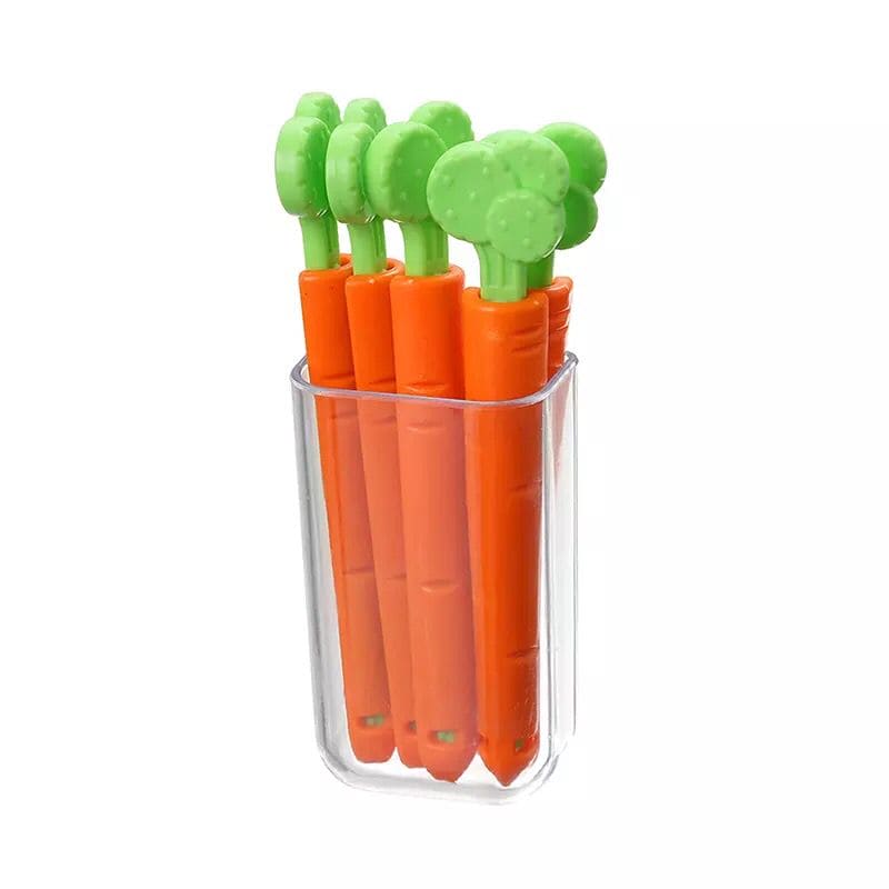 Set Of 5 Carrot Shaped Food Snack Bag Sealing Clip, Carrot Shaped Refrigerator Food Storage Clamps, Leisure Food Plastic Sealing Clip Set Of 5 Carrot Shaped Food Snack Bag Sealing Clip, Carrot Shaped Refrigerator Food Storage Clamps, Leisure Food Plastic Sealing Clip